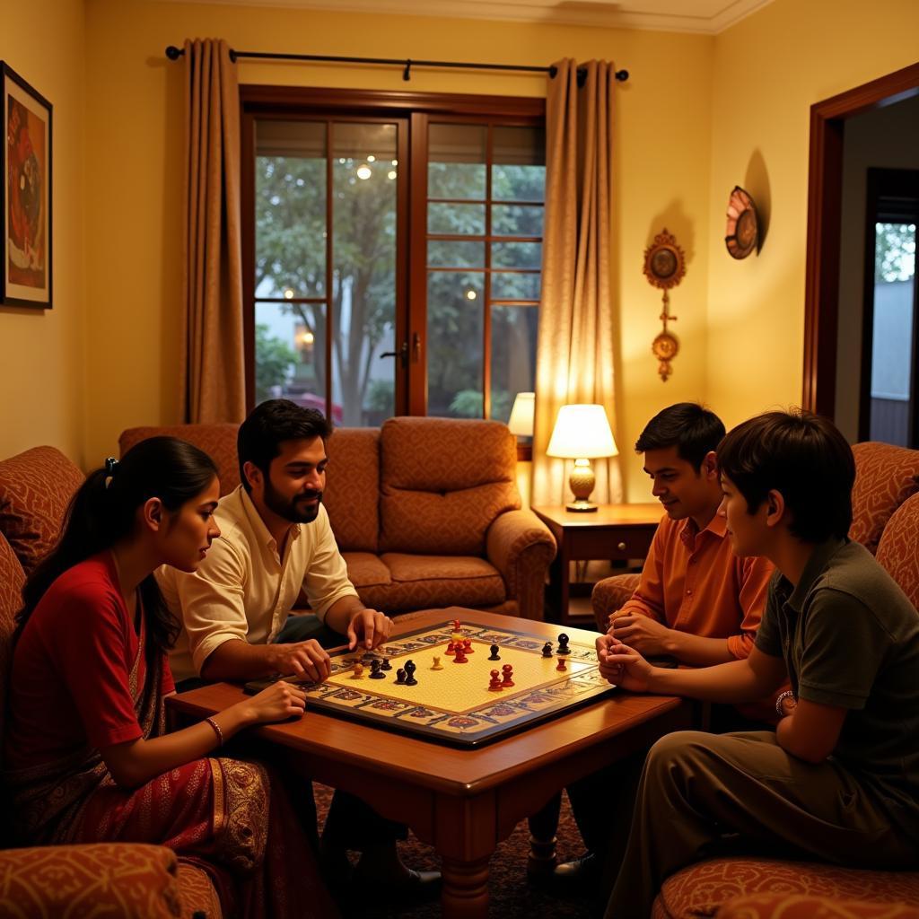 Cozy living room in a Vashi homestay