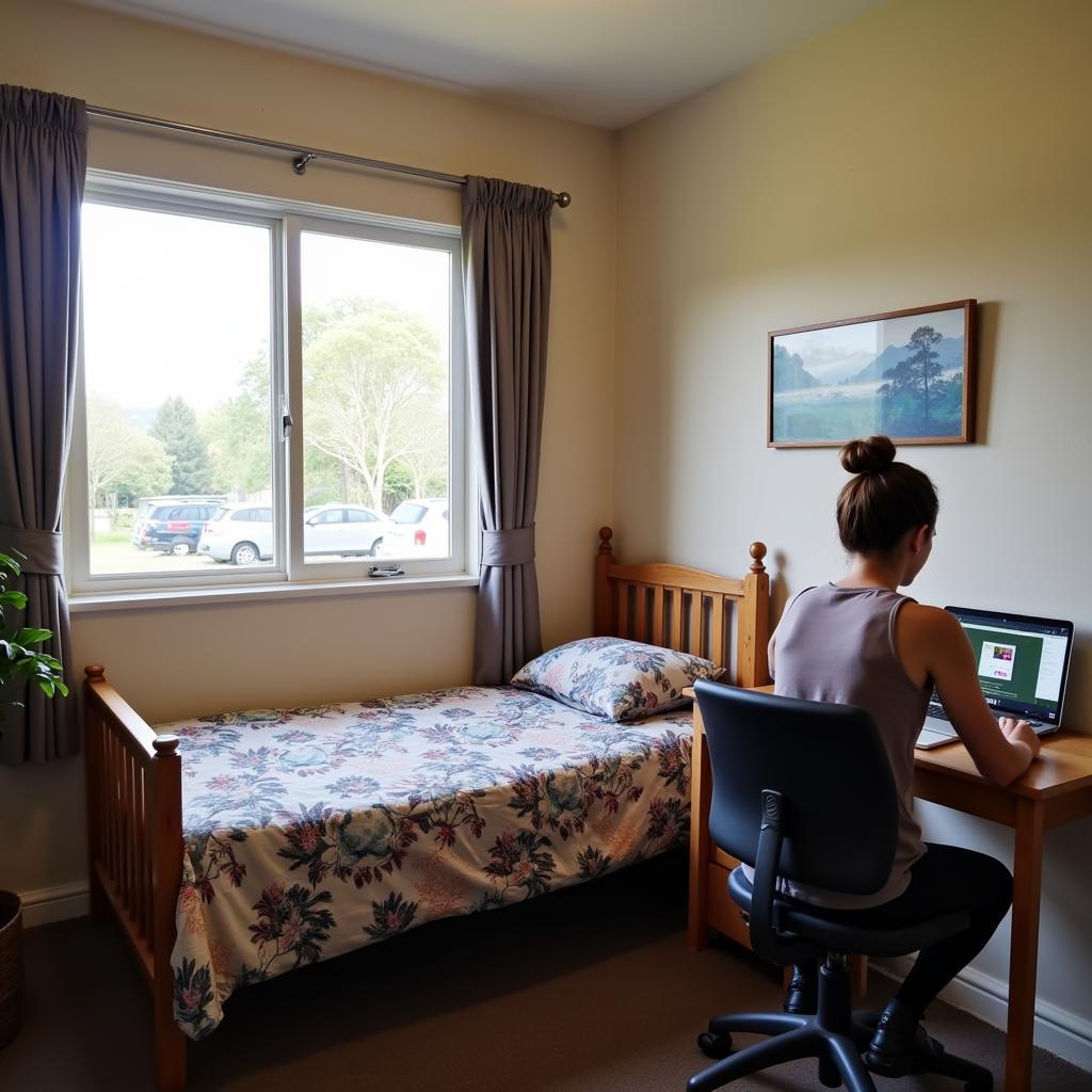 Student studying in a homestay Waikato