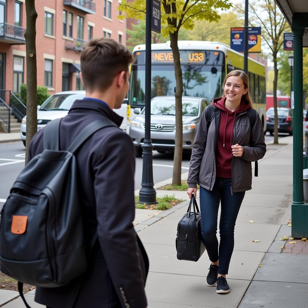 Hudson College Student Commuting from Homestay