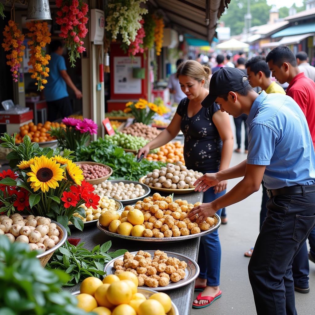 Vibrant Local Market in Ipoh Bercham