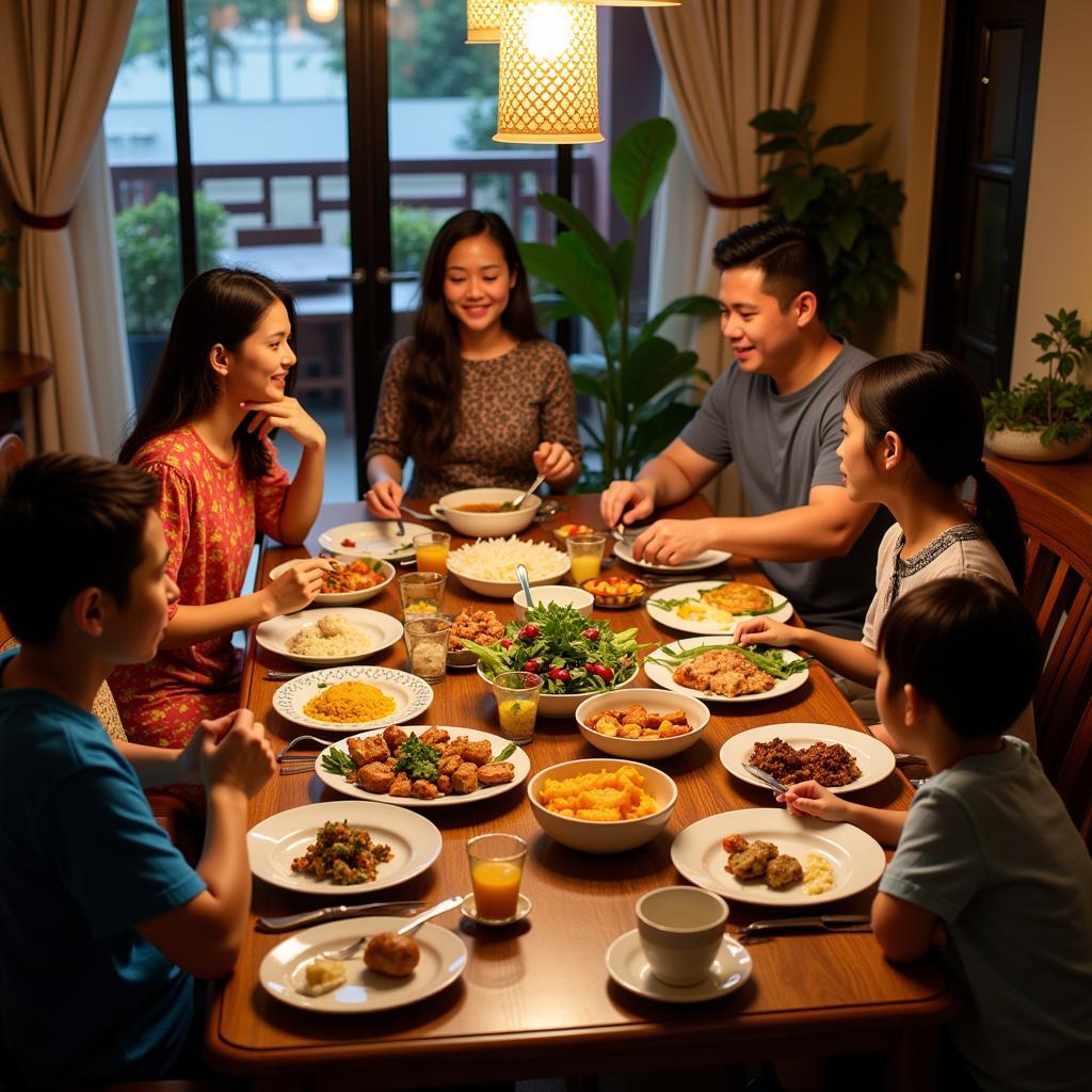 Family Dinner with Malaysian Cuisine in an Ipoh Homestay