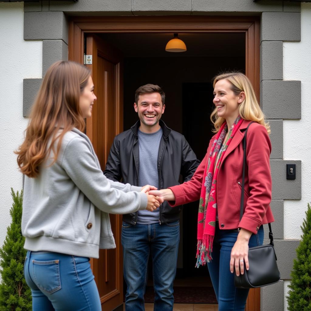 Irish Family Welcoming Homestay Guest