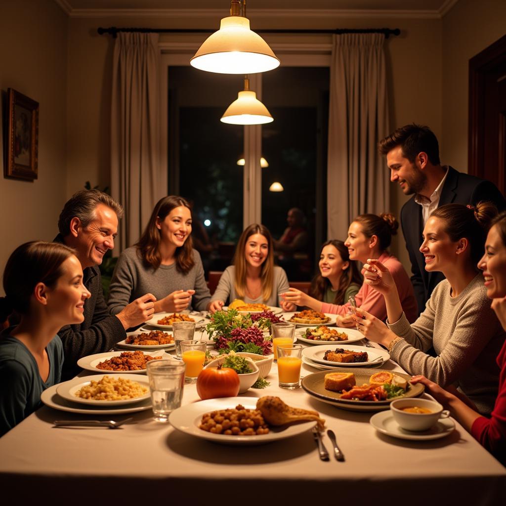 Sharing a Meal with a Spanish Family in Kaimara