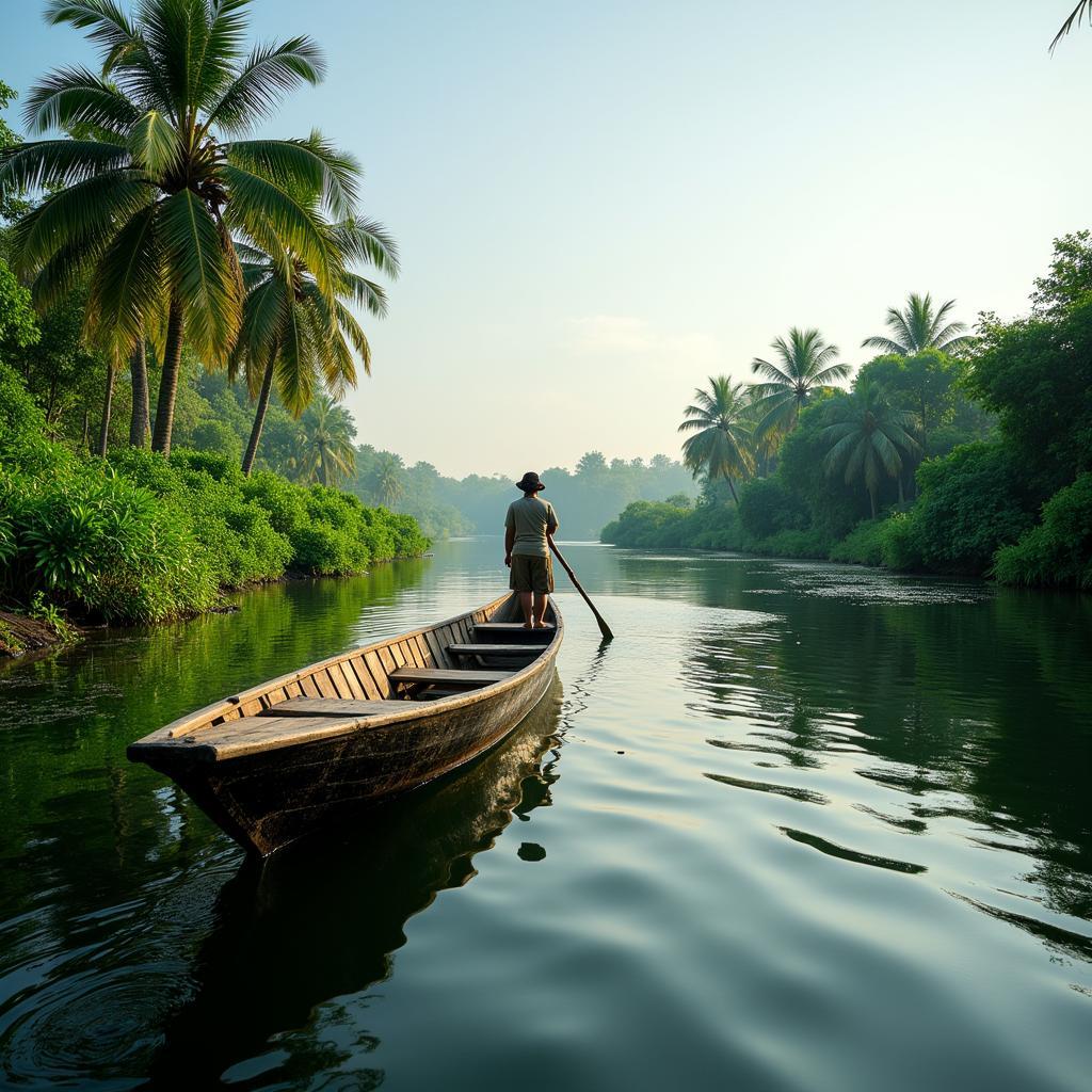 Canoe Trip through Kerala Backwaters