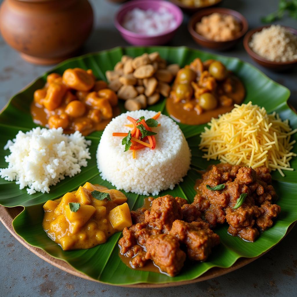 Traditional Kerelan Meal in a Homestay