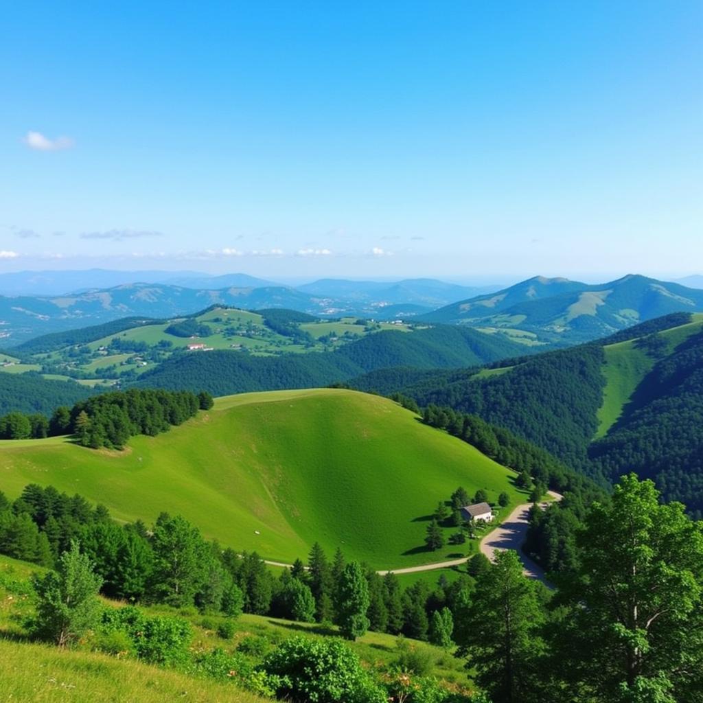 Scenic landscape near Kolar, India