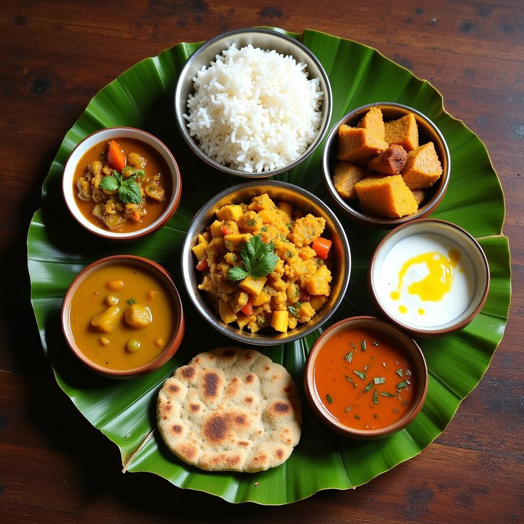 A Vibrant Vegetarian Thali