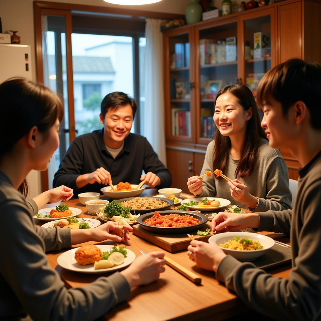 Korean Family Dinner during Homestay