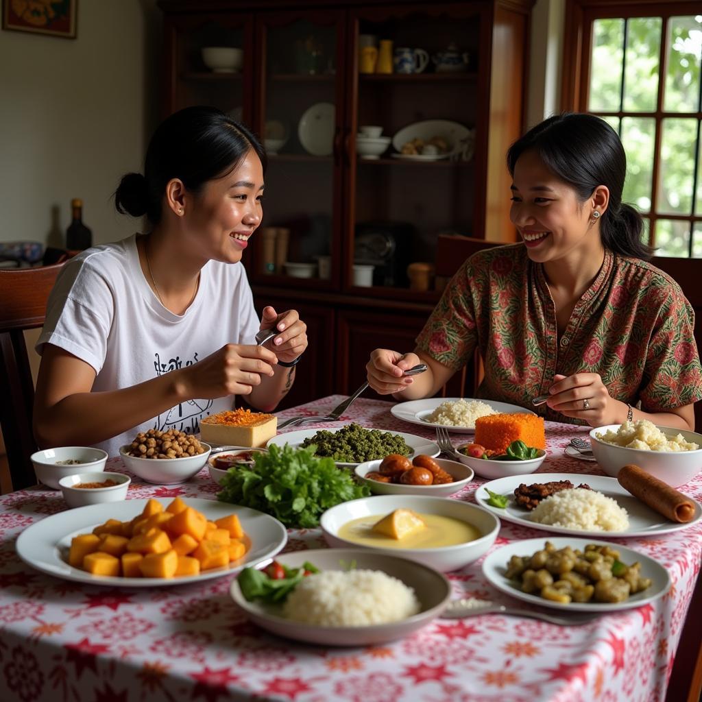 Sharing a Meal with an Indonesian Family in Kota Baru Parahyangan