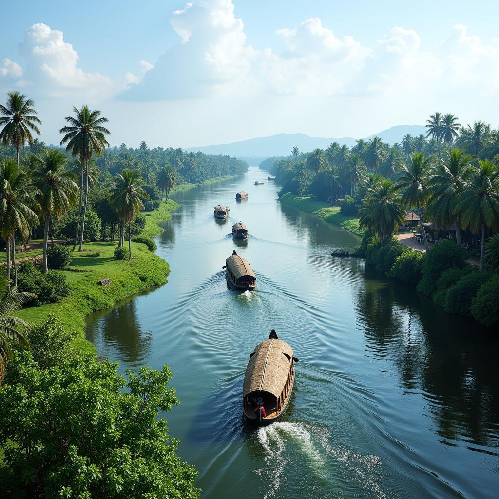 Scenic View of Kottayam Backwaters