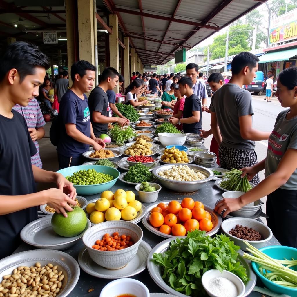 Local market in Kuala Penyu