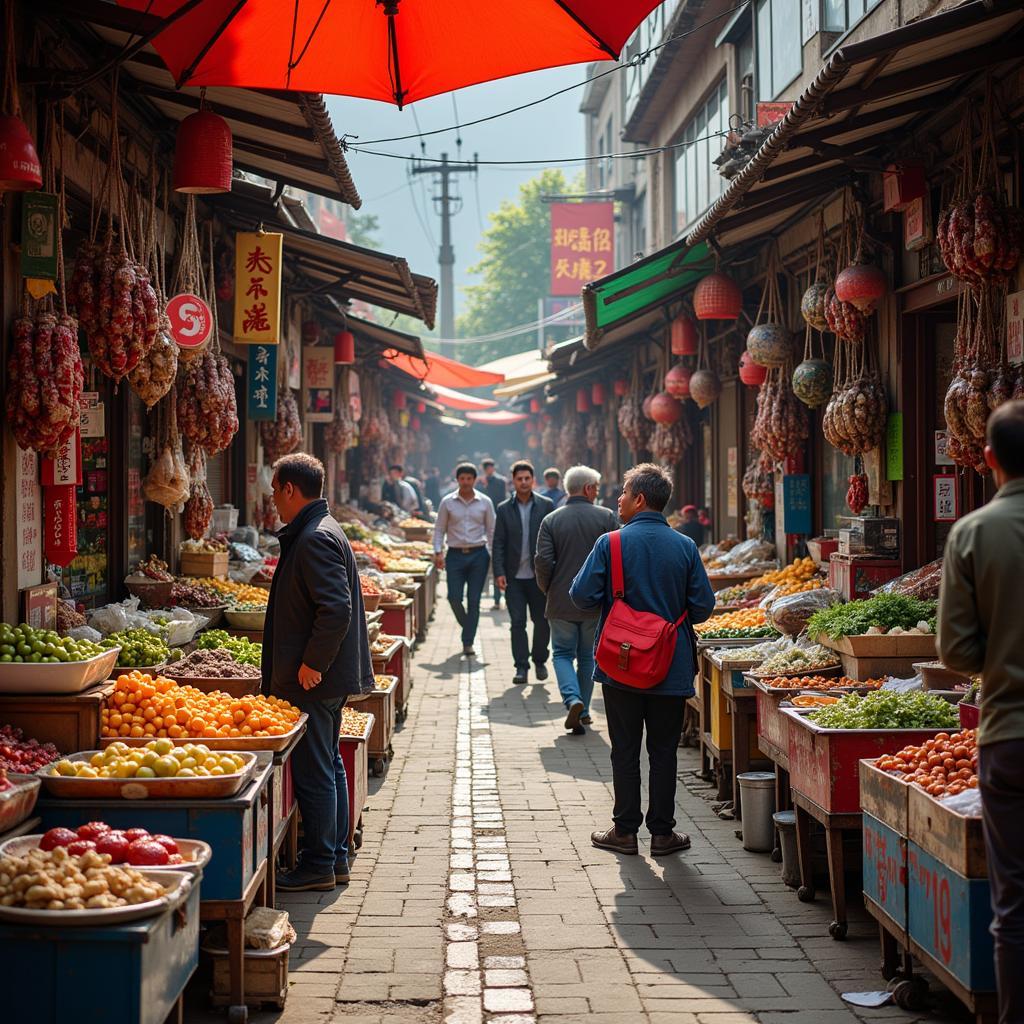 Vibrant Local Market in Kuala Penyu