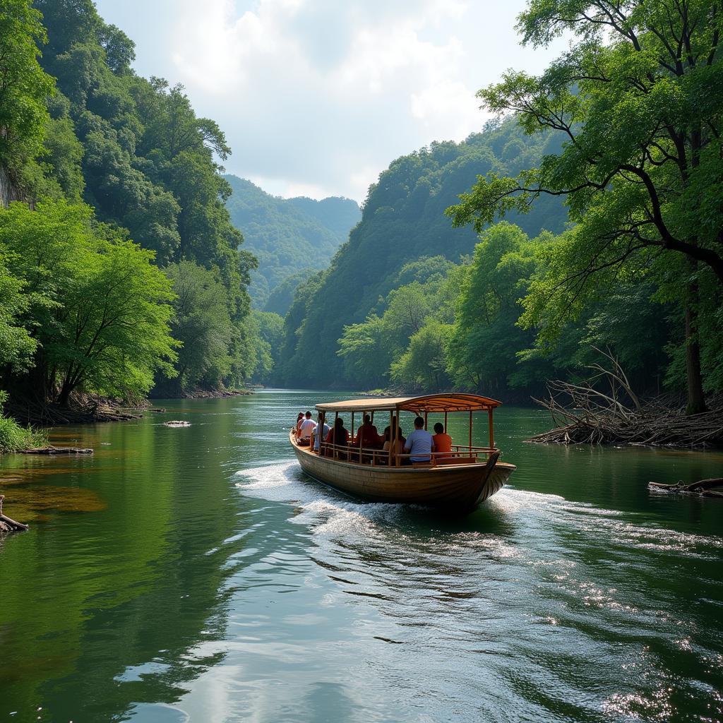 River cruise on Tembeling River near Kuantan