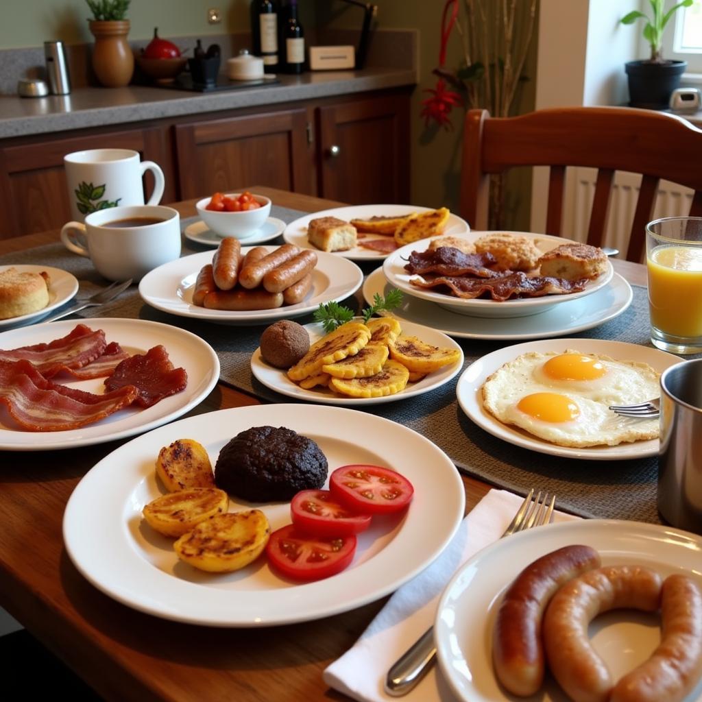 Traditional Irish Breakfast Served in a Limerick Homestay