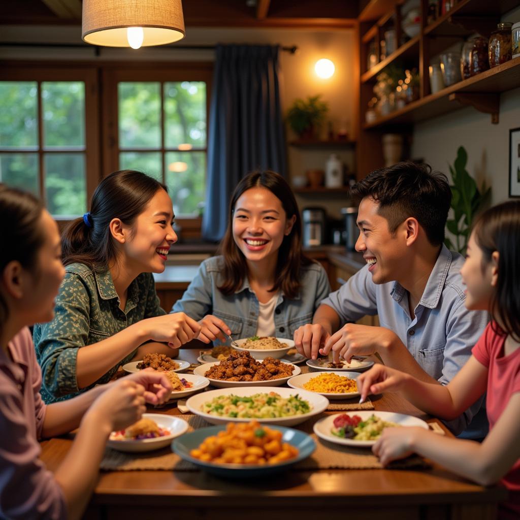 Sharing a Meal with a Local Malaysian Family