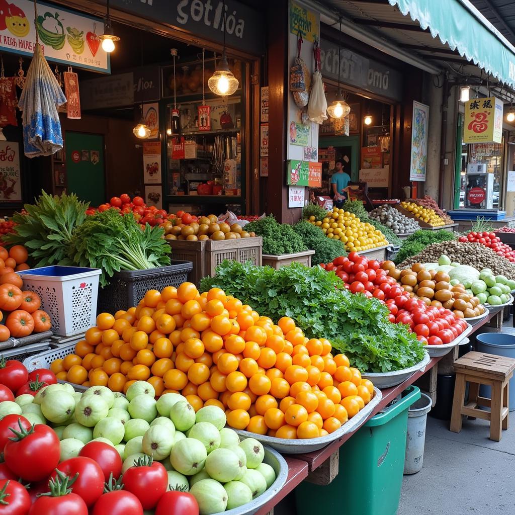 Local Market Near Trieu Viet Vuong Street