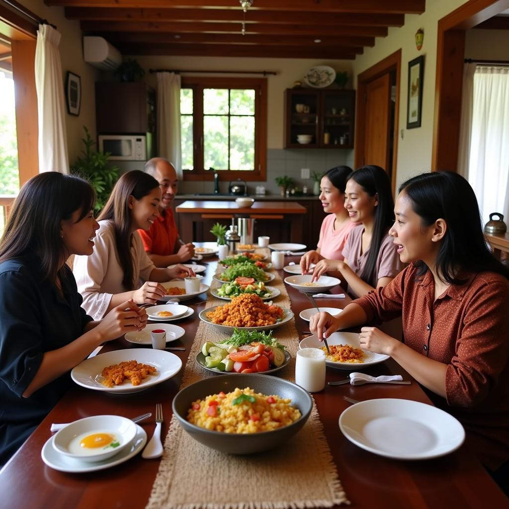 Lombok Homestay Family Meal