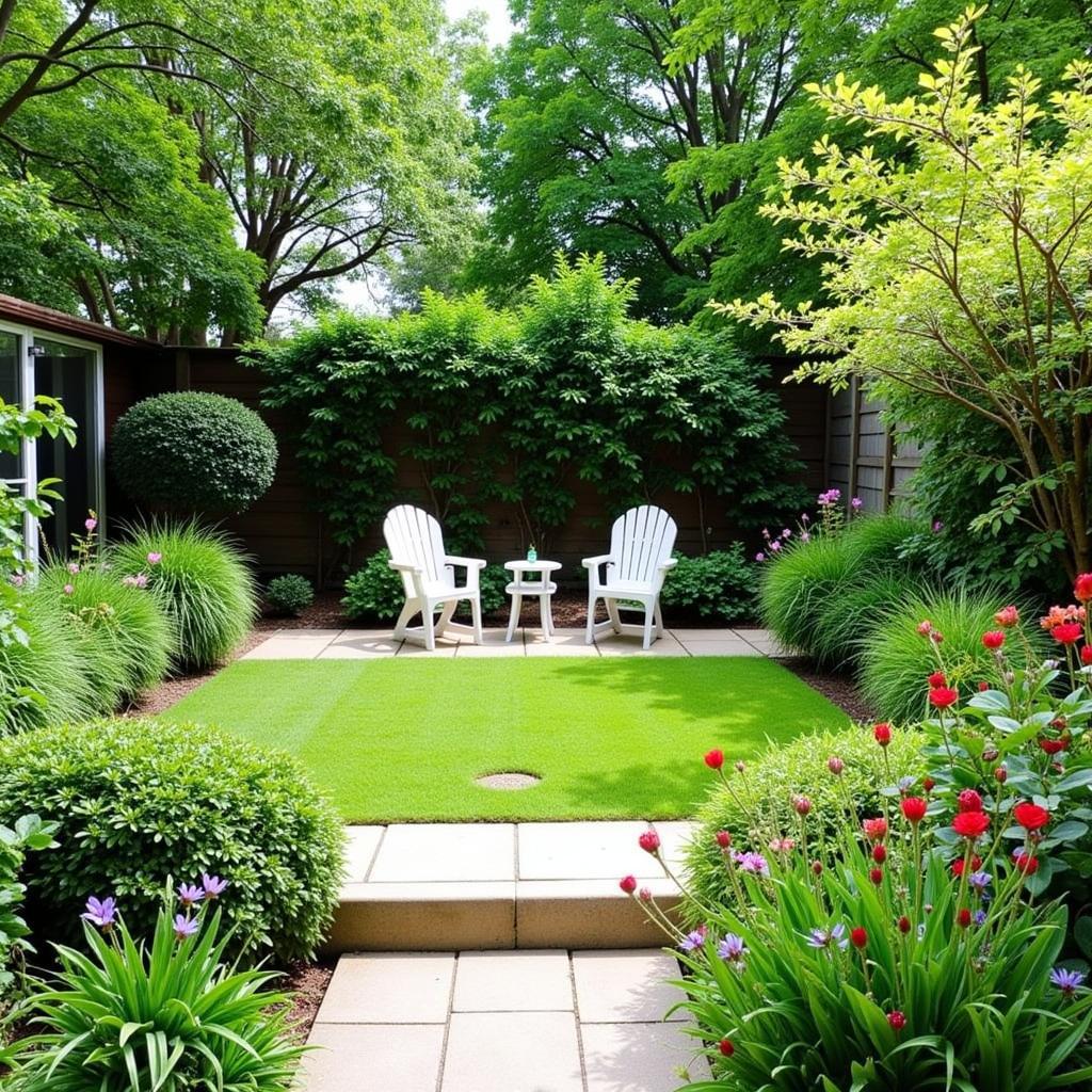 Garden in a suburban London homestay