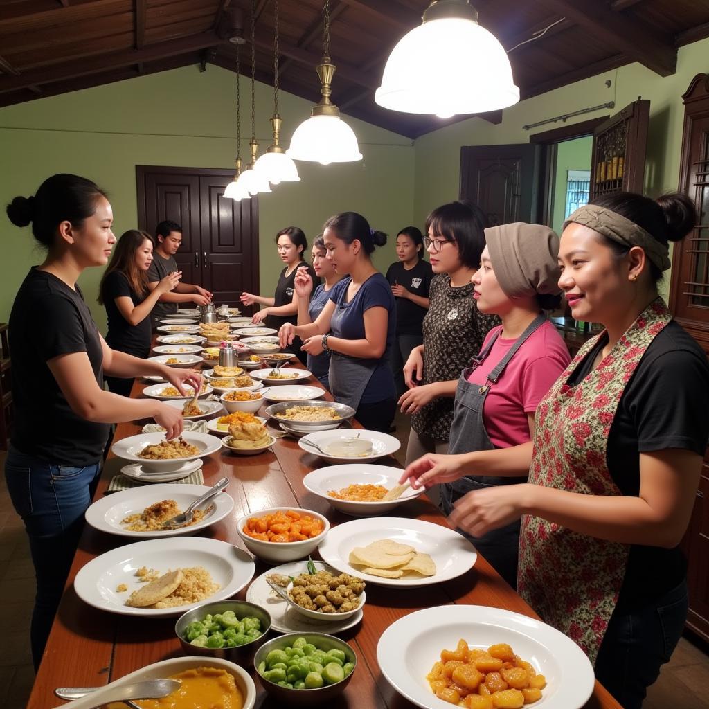 Learning to cook Indonesian dishes in a Malang homestay