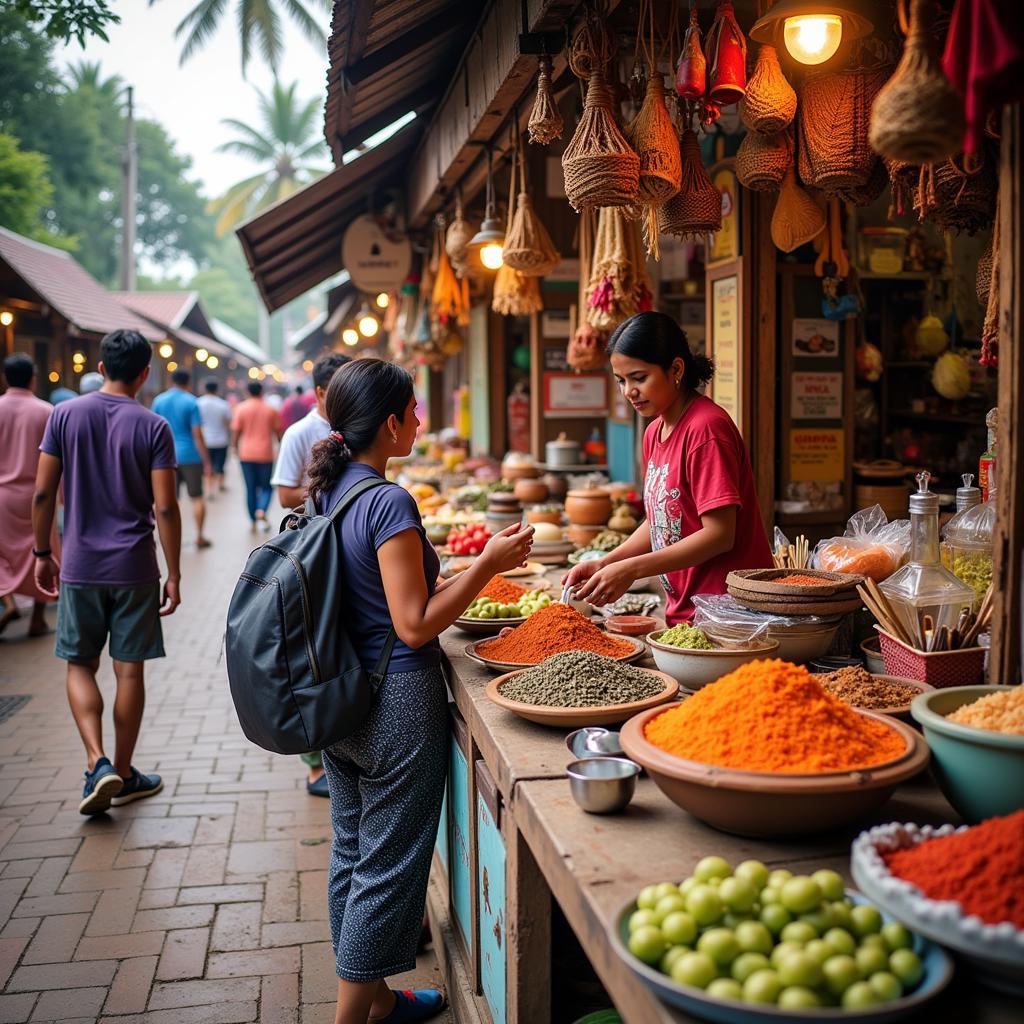 Exploring the local market near Malavalli