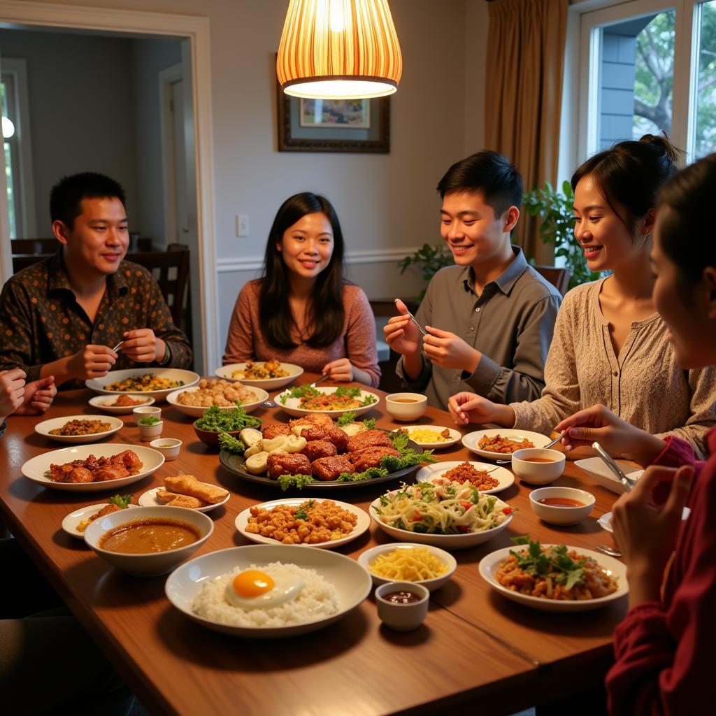 Malaysian Family Dinner at Homestay