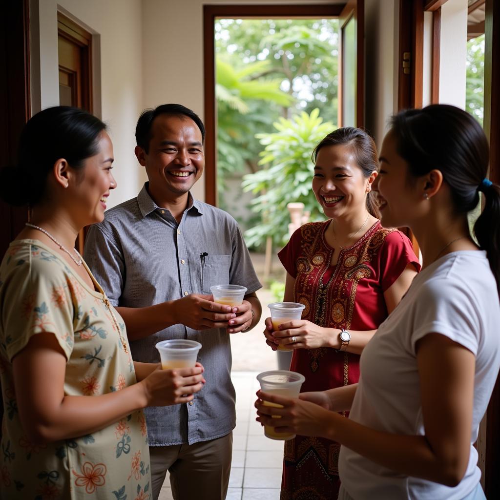 Malaysian Family Welcoming Guests to their Homestay