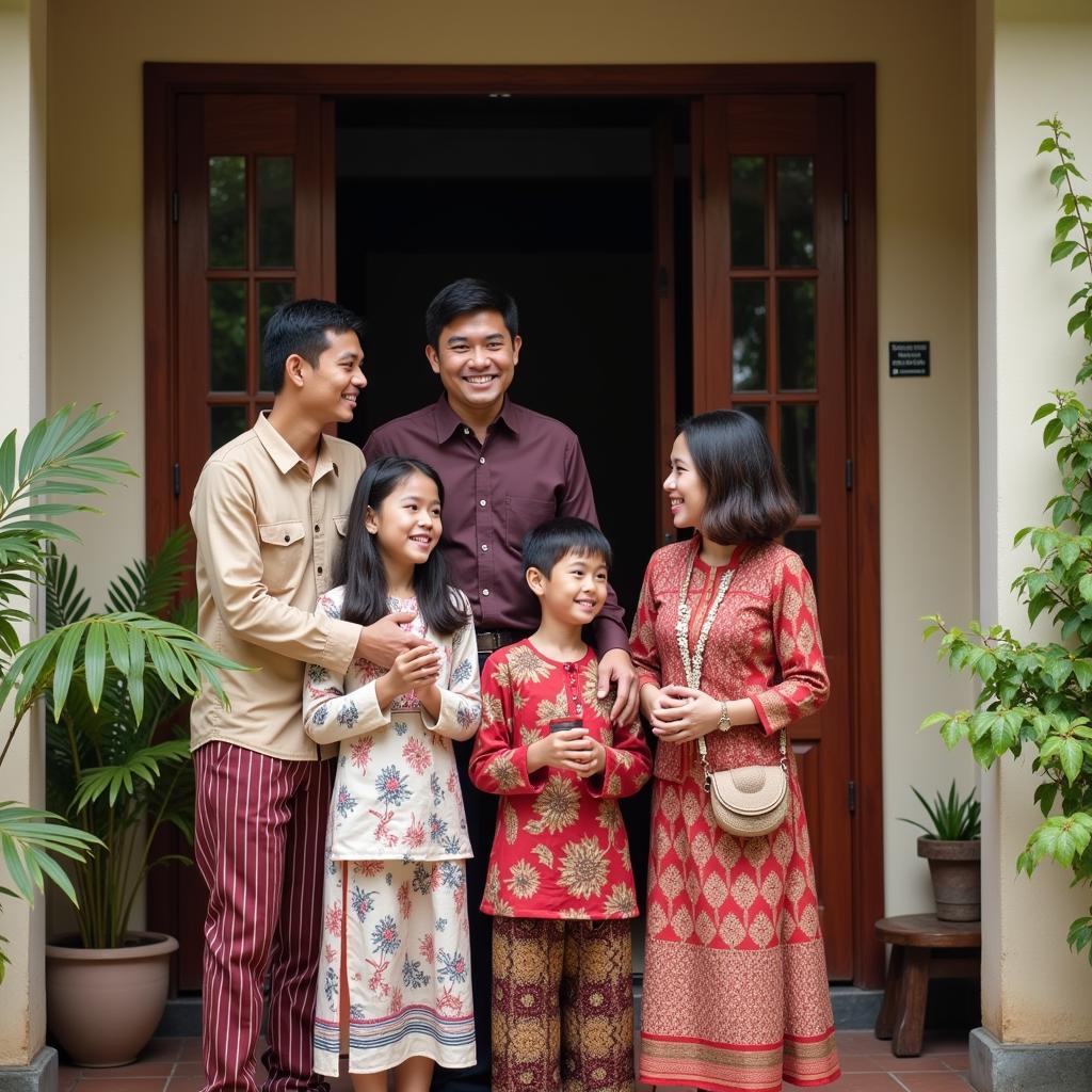 A warm welcome from a Malaysian family at their homestay