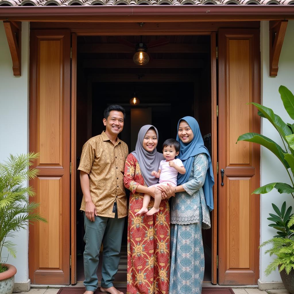 Warm Malaysian Family Welcoming Guests