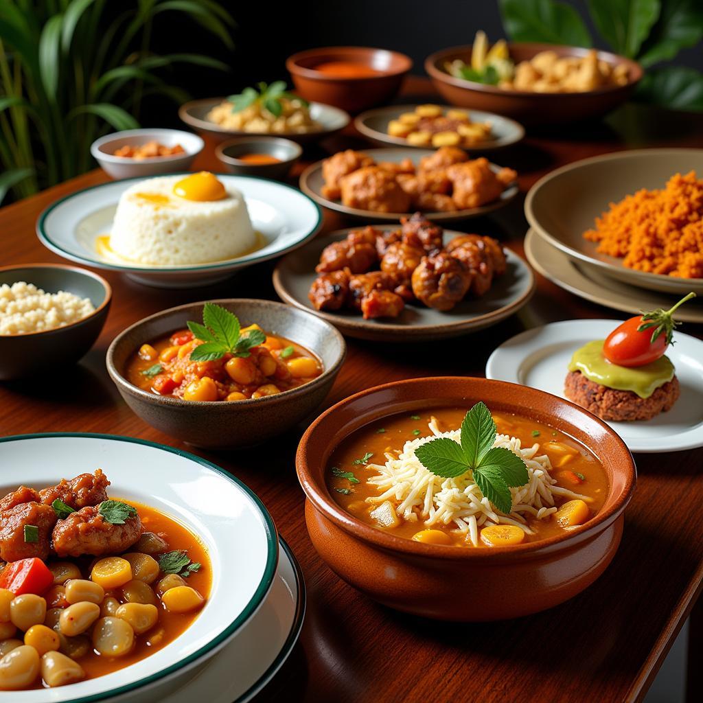 A Spread of Delicious Malaysian Food