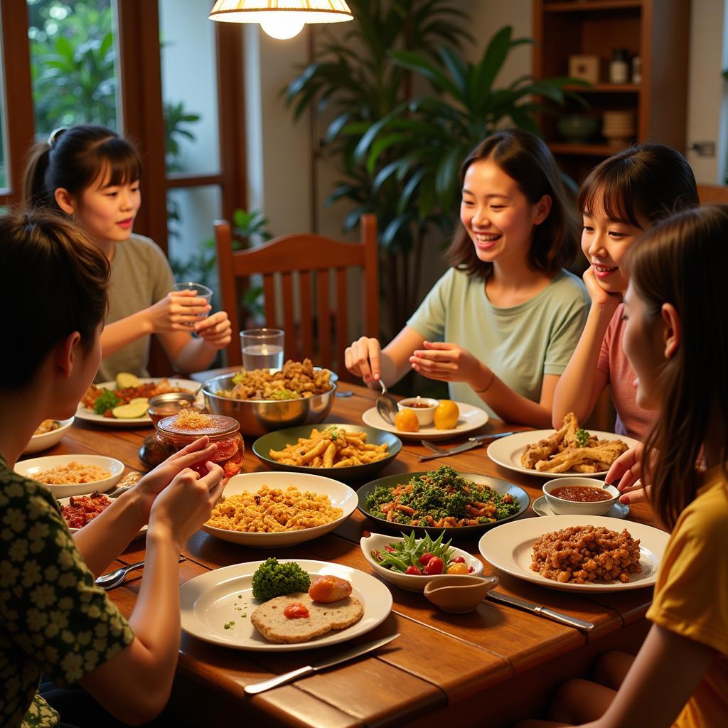 Malaysian Homestay Family Meal