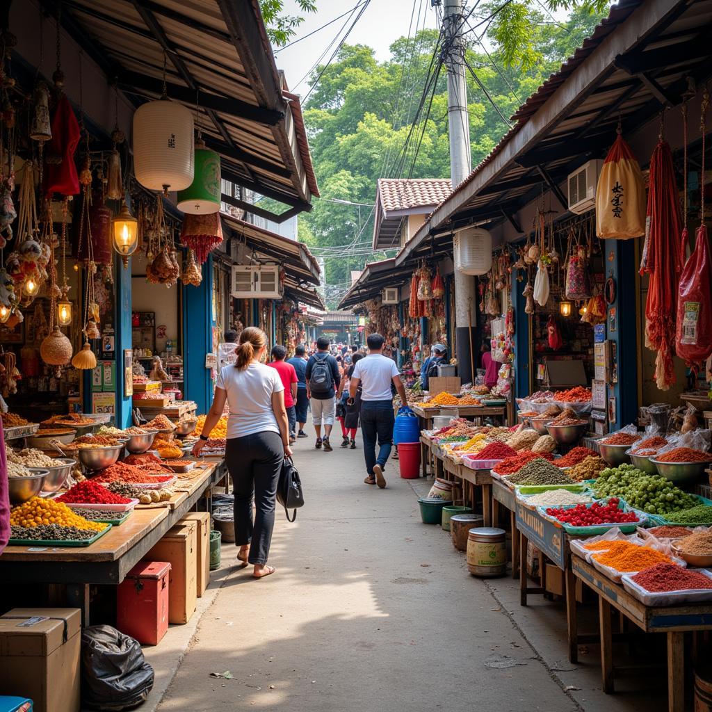 Exploring the local market near a Manjung Perak homestay