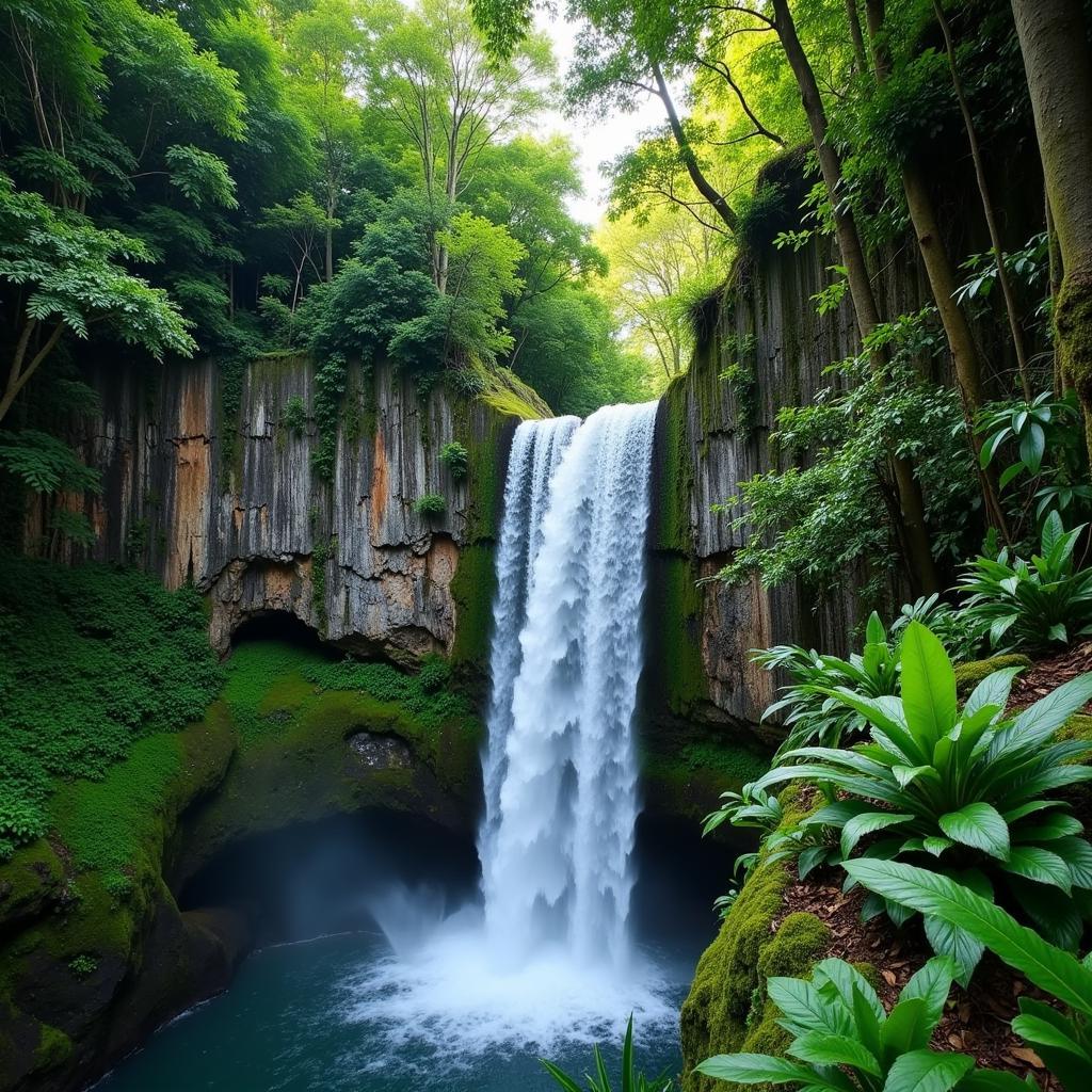 Scenic waterfall near Mentakab homestay