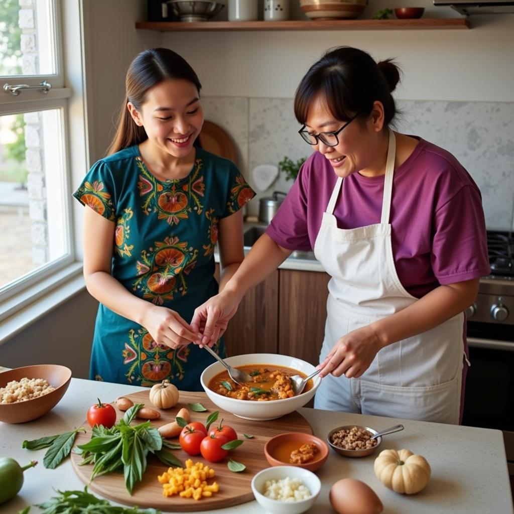 Learning to cook Malaysian cuisine in a Mersing homestay