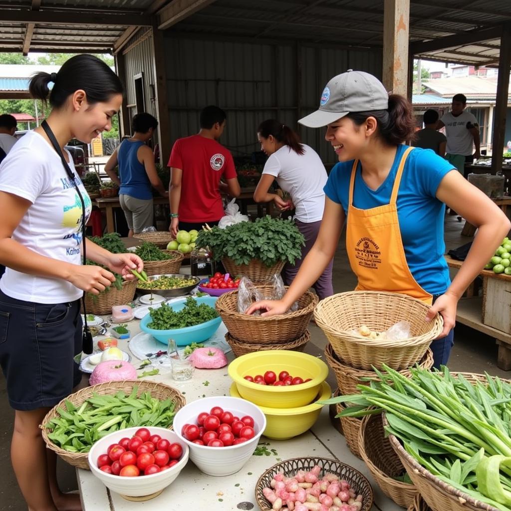 Exploring local markets near a Mersing homestay