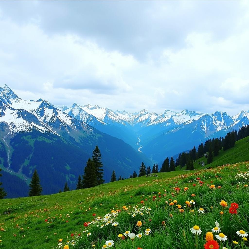 Breathtaking view of the Himalayas from Narkanda