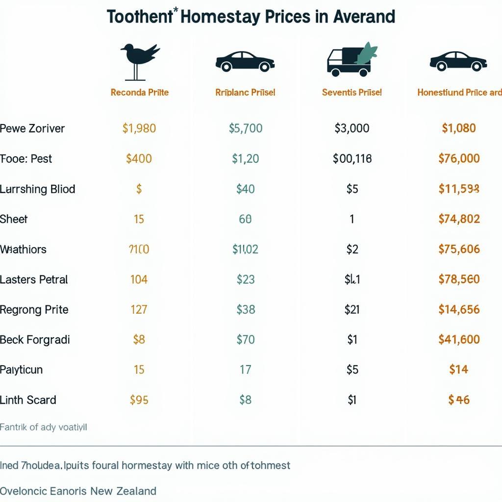 Pricing for Homestays in New Zealand