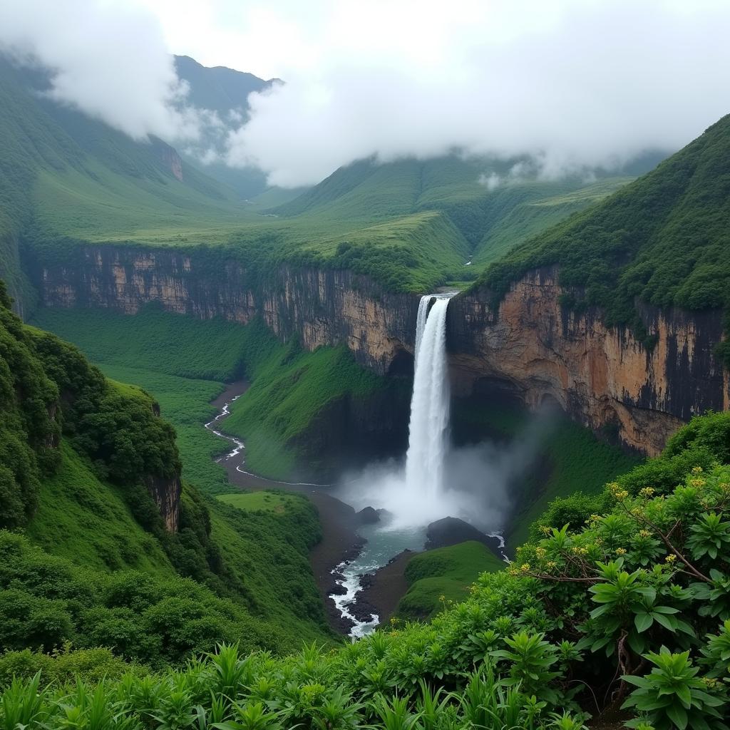 Nohkalikai Falls Cherrapunjee