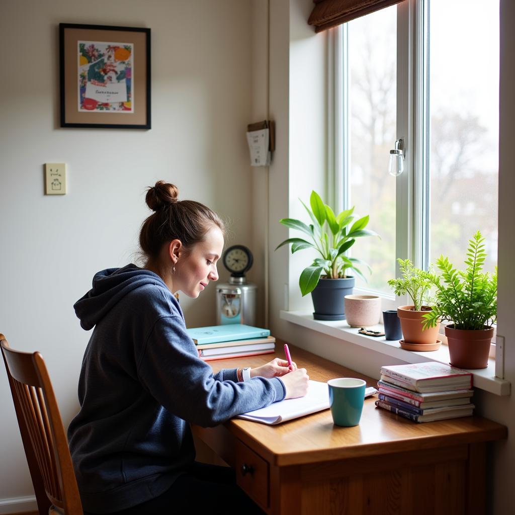 Ottawa Homestay Student Studying