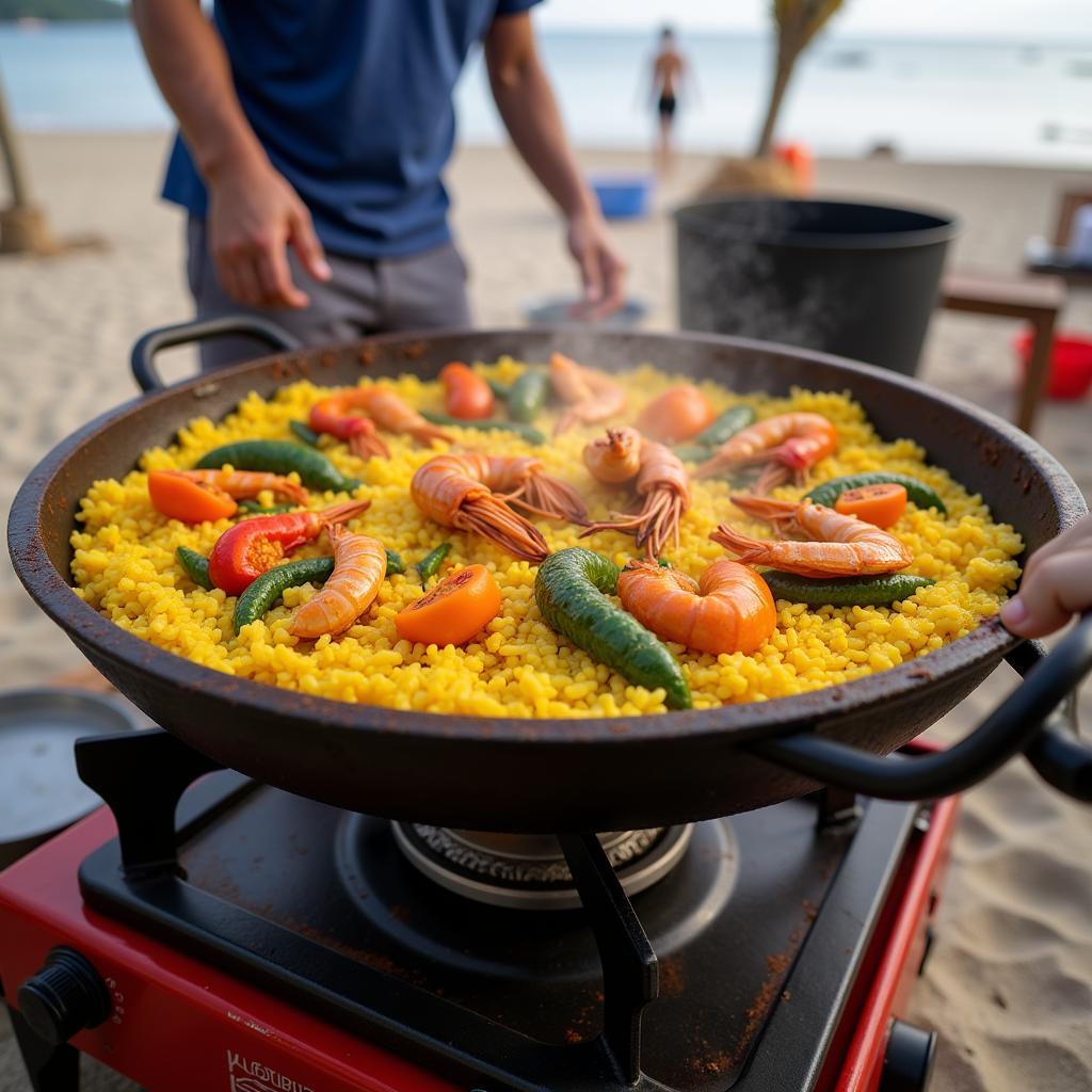 Spanish Style Paella on Pangkor Island Beach