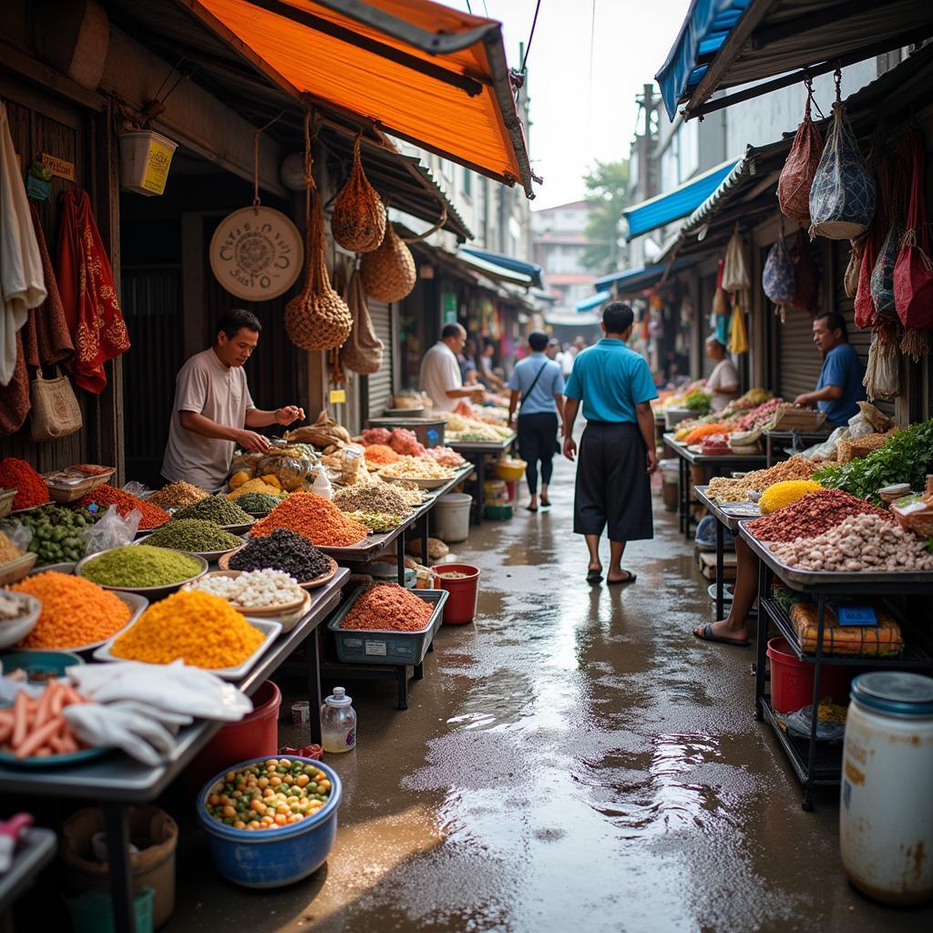 Local Market in Pantai Geting Tumpat