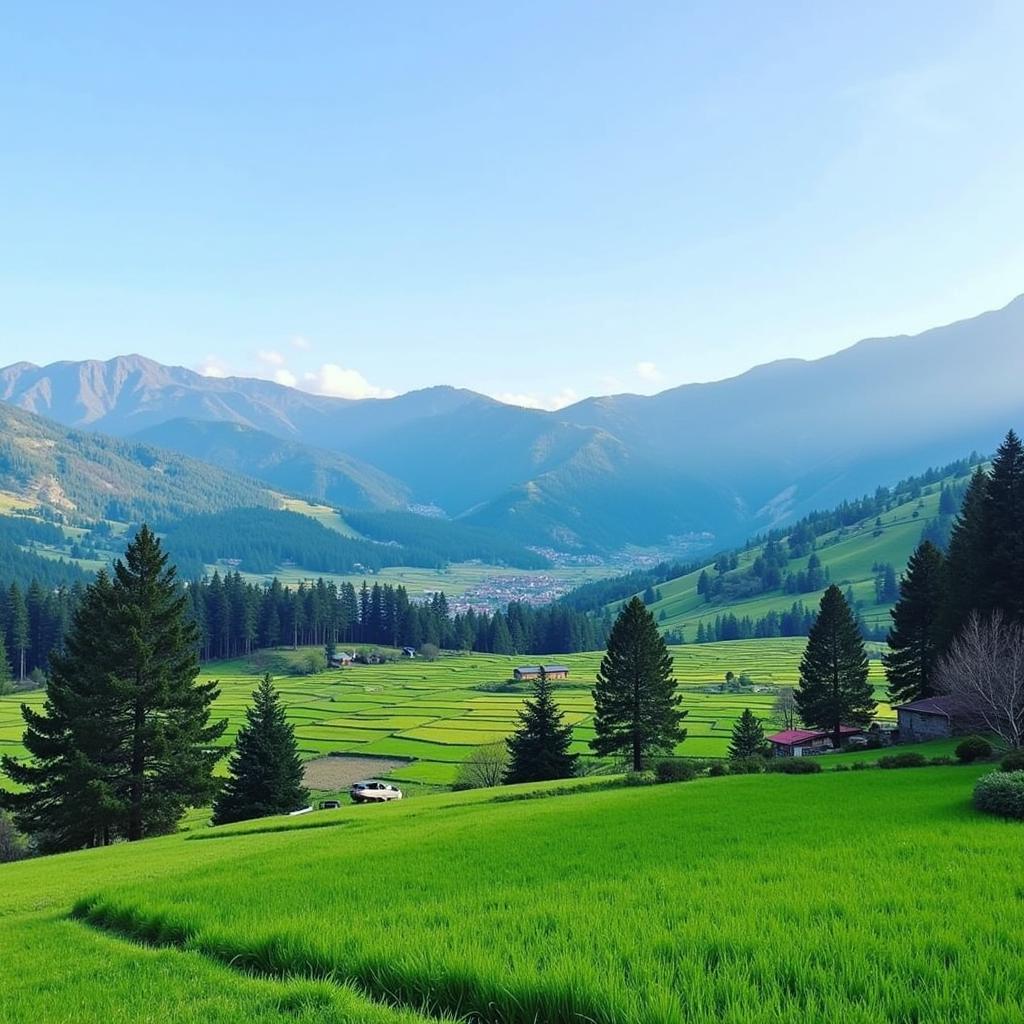 Stunning View from a Paro Valley Homestay