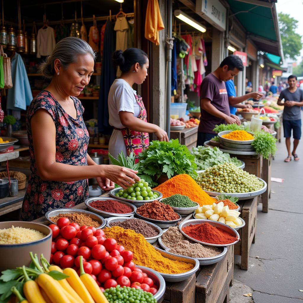 Vibrant Local Market in Pekan Pahang