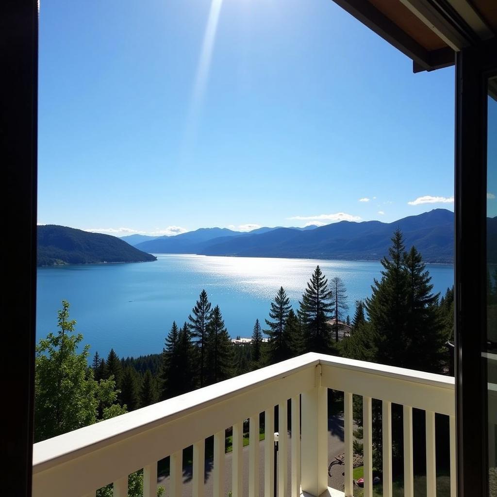 View of Okanagan Lake from a Penticton homestay