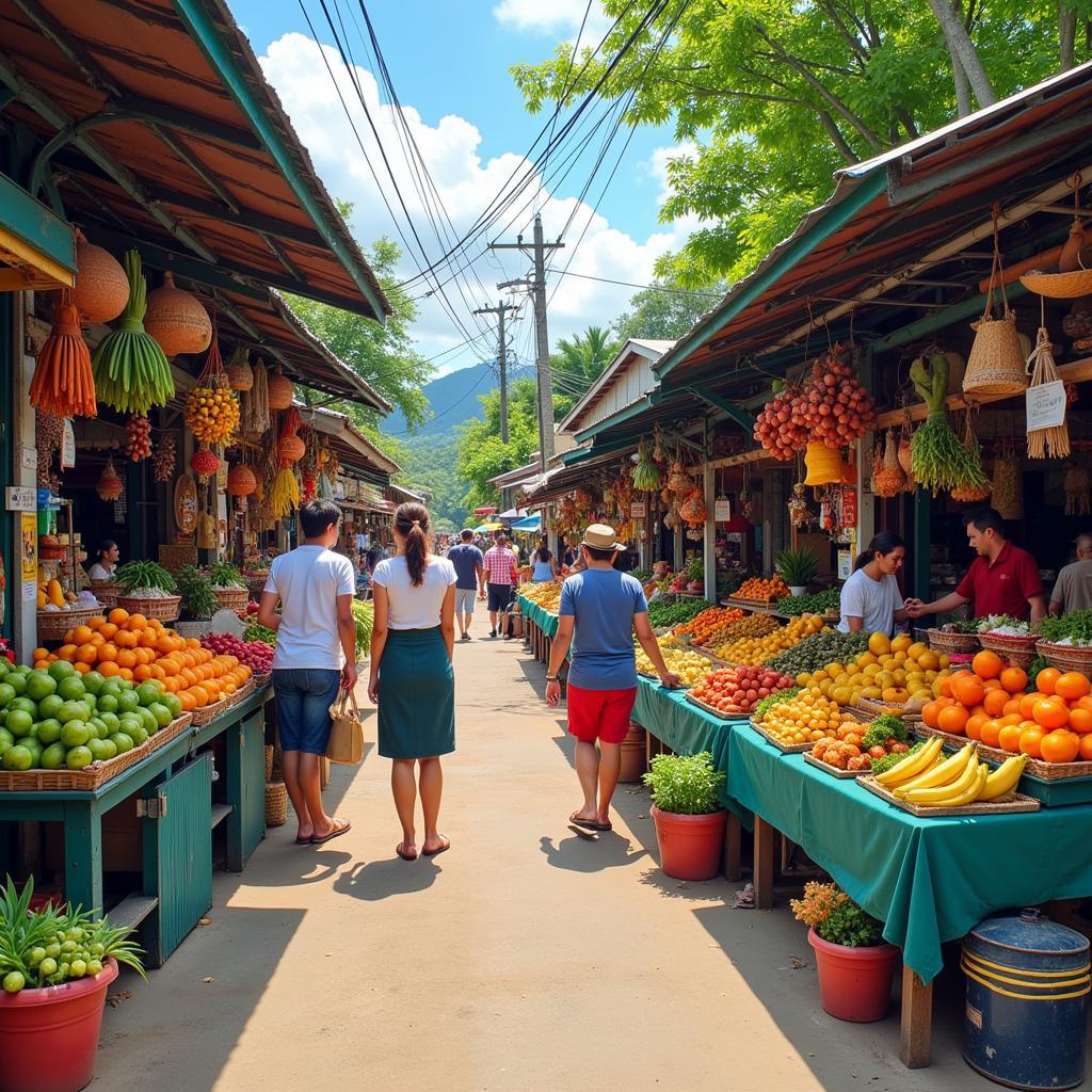 Exploring a local market near a Phuket homestay