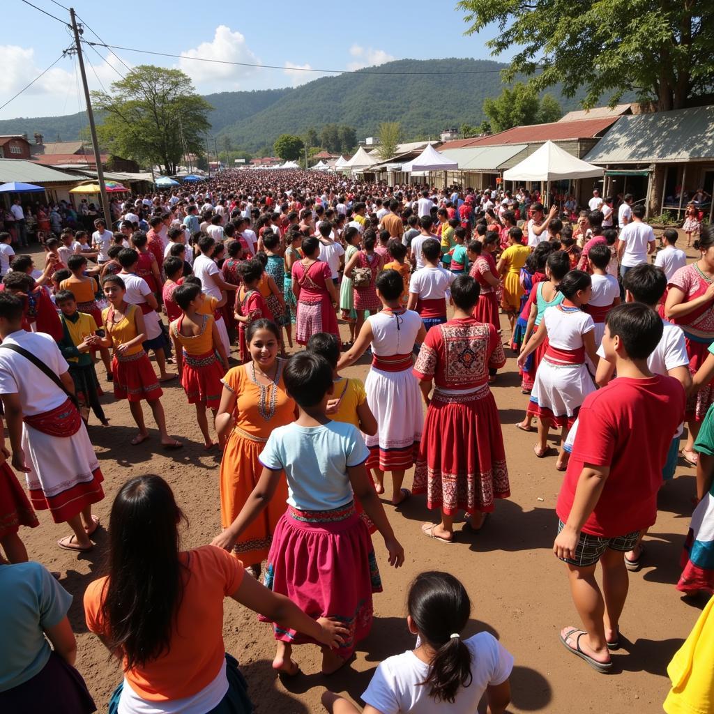 Experiencing a local festival in Poopara