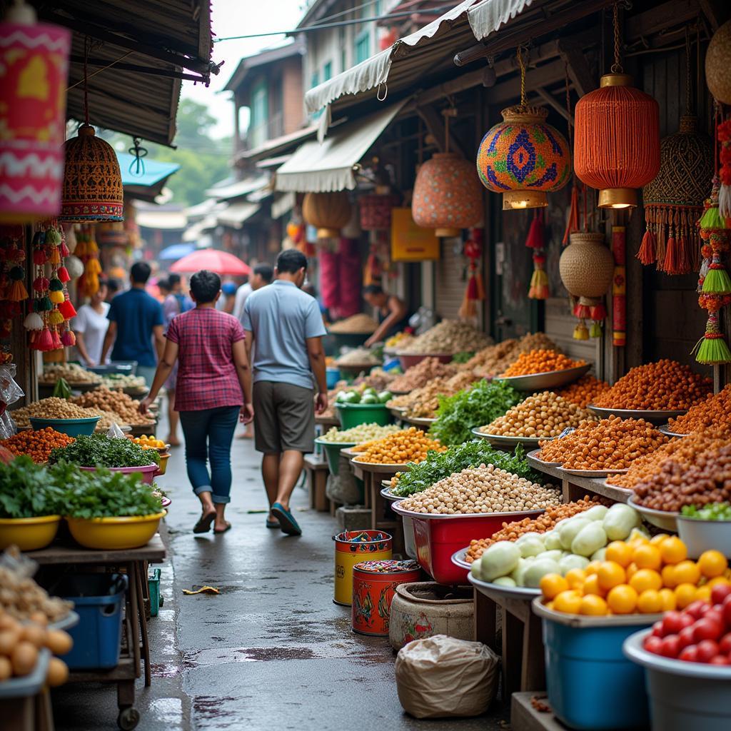 Exploring the bustling local market in Puchong Permai