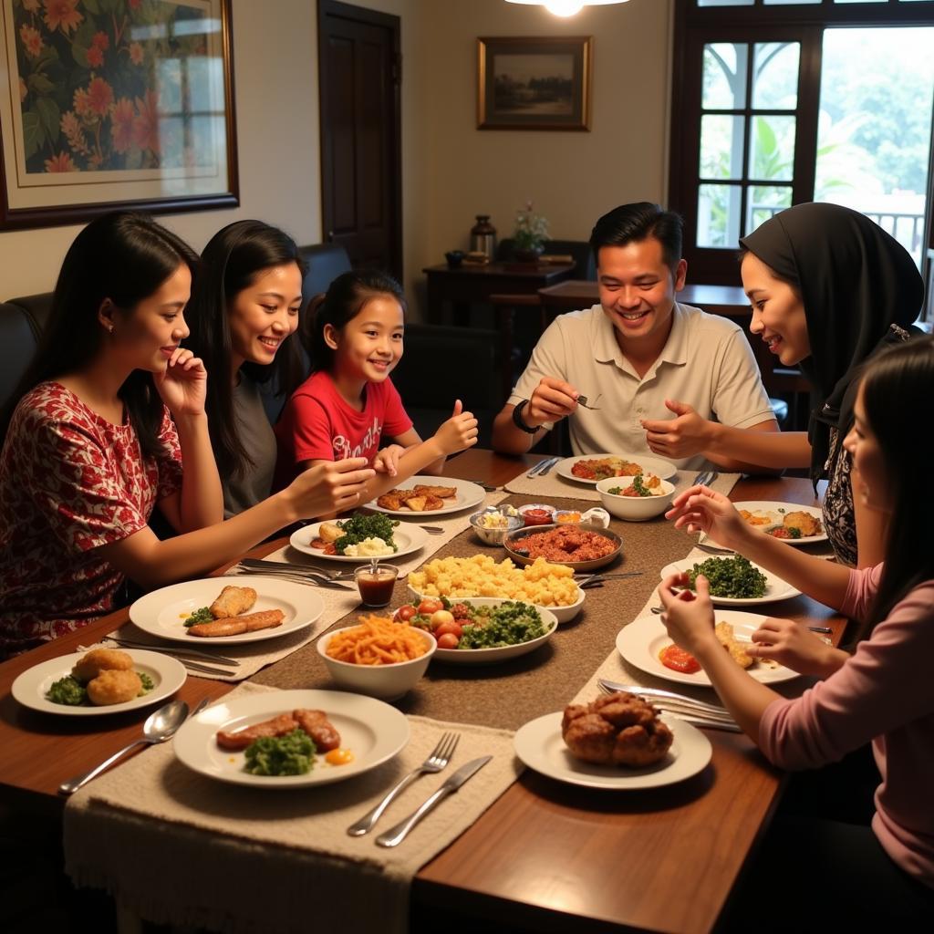 Pulau Aur Homestay Family Dinner