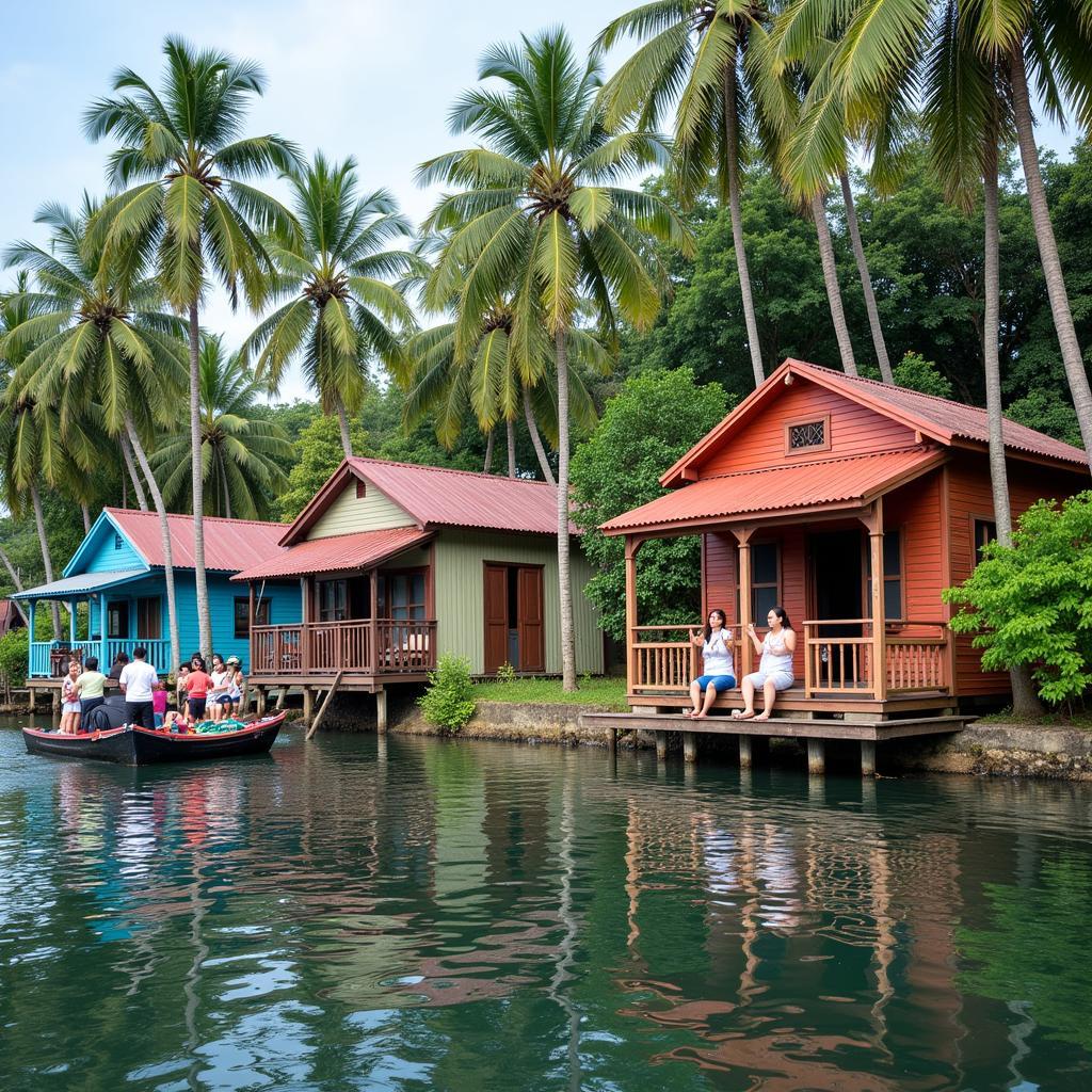 Pulau Besar Melaka Homestay Village Scene