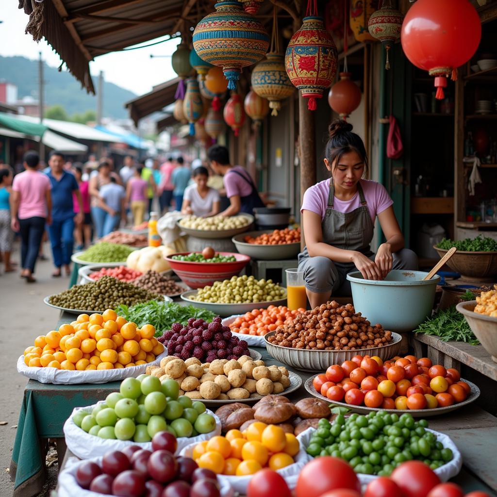 Vibrant Local Market in Putatan