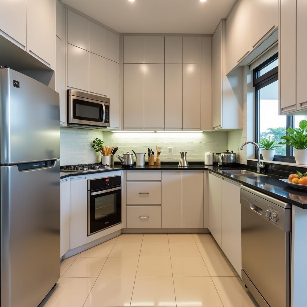 Fully Equipped Kitchen in a Putrajaya Condo Homestay